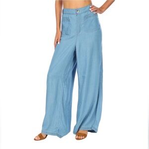 Rewash Patch Pocket Wide Leg
Pants Super High Rise Size M